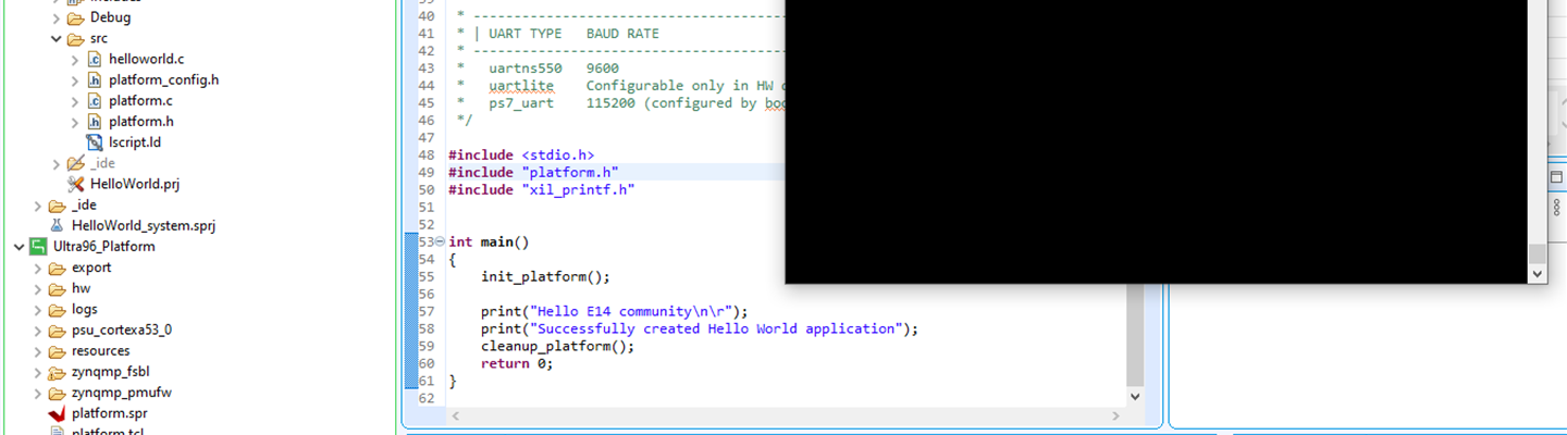 UART Test - Serial Message on Ultra96-V2 - Blog 2