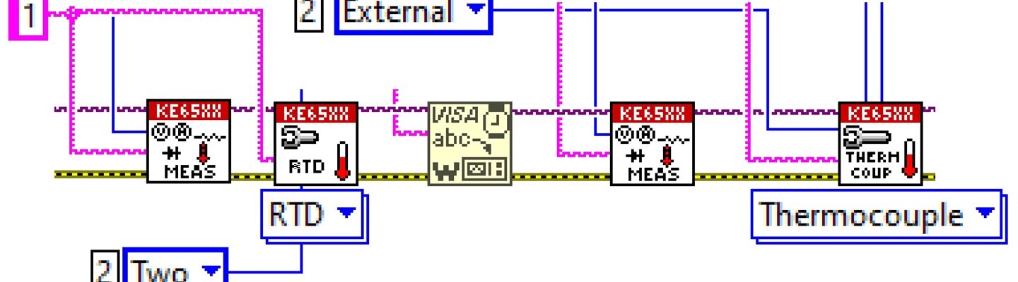 LabVIEW temperature measurement with DMM6500 and scanner card - part 3: LabVIEW flow with cold junction compensation